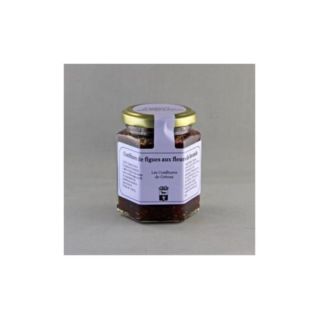 fig jam with lavender flowers
